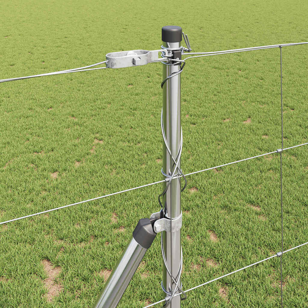 Wildzaun Silber 50 x 1,2 m Verzinkter Stahl